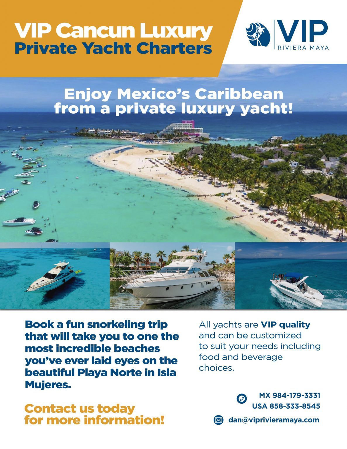 isla mujeres private yacht tour